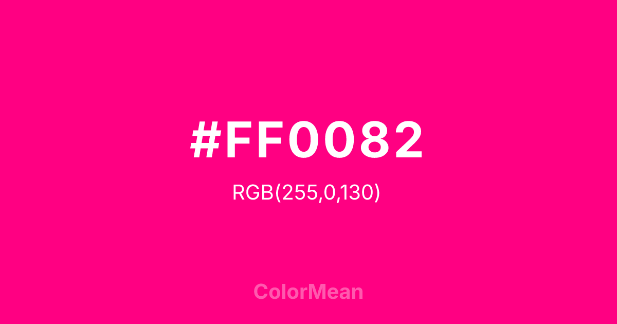 #FF0082 color swatch