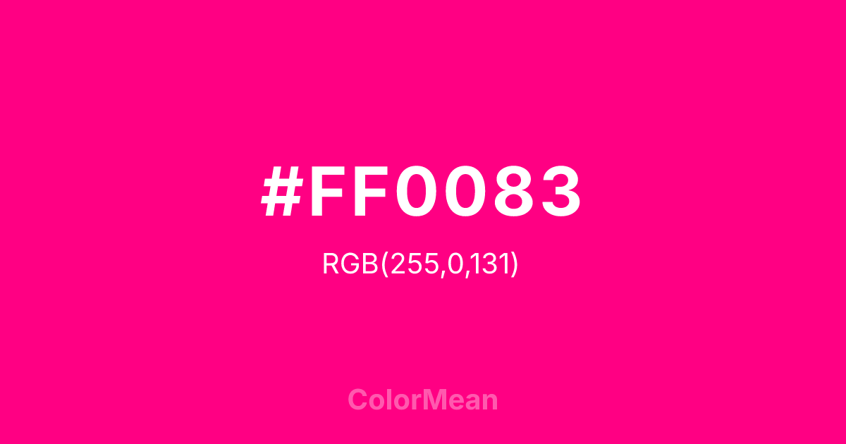 #FF0083 color swatch