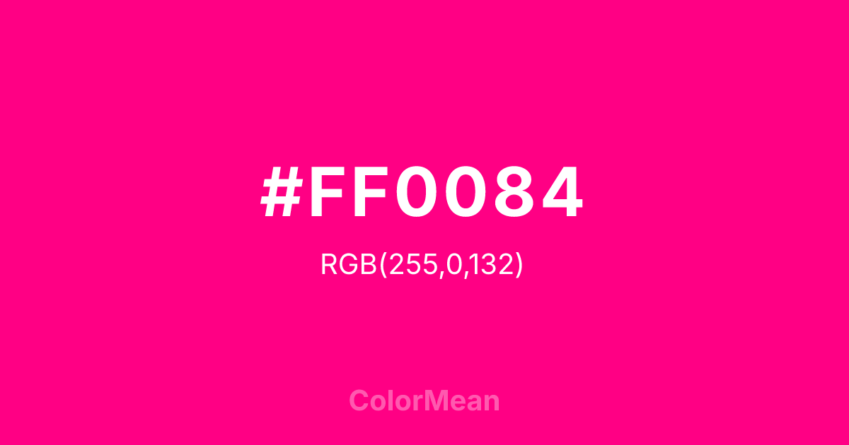 #FF0084 color swatch