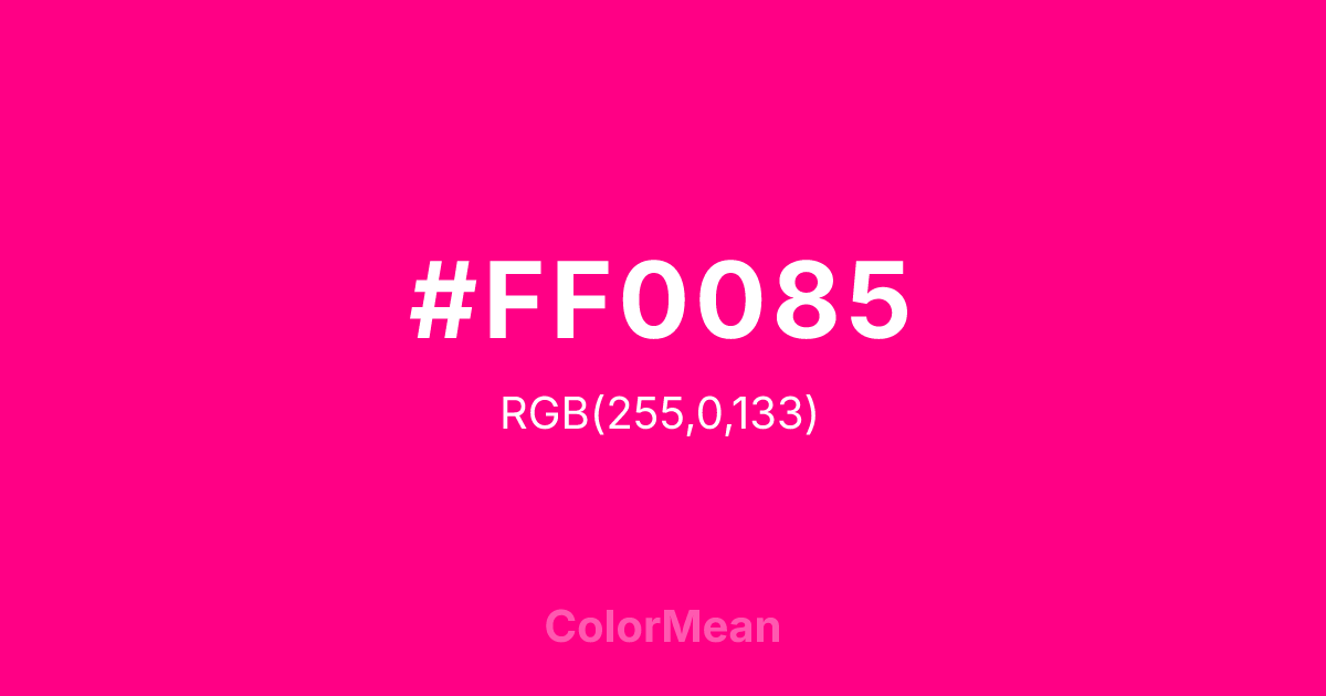 #FF0085 color swatch
