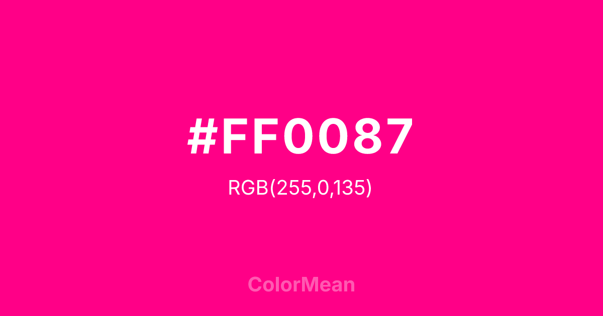 #FF0087 color swatch