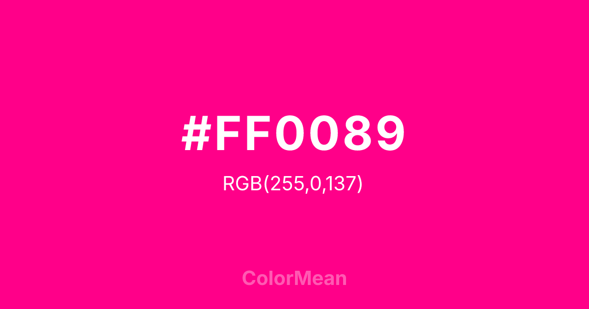 #FF0089 color swatch