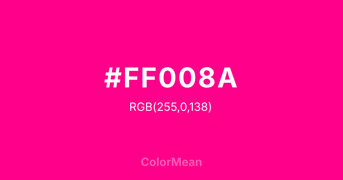 #FF008A color swatch