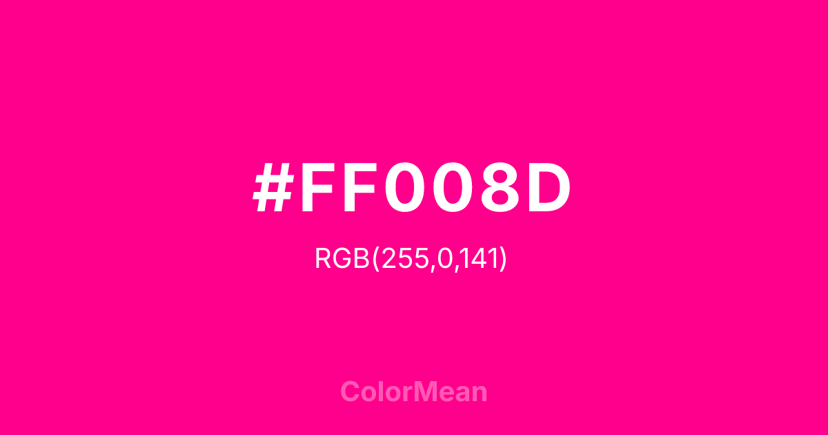 #FF008D color swatch