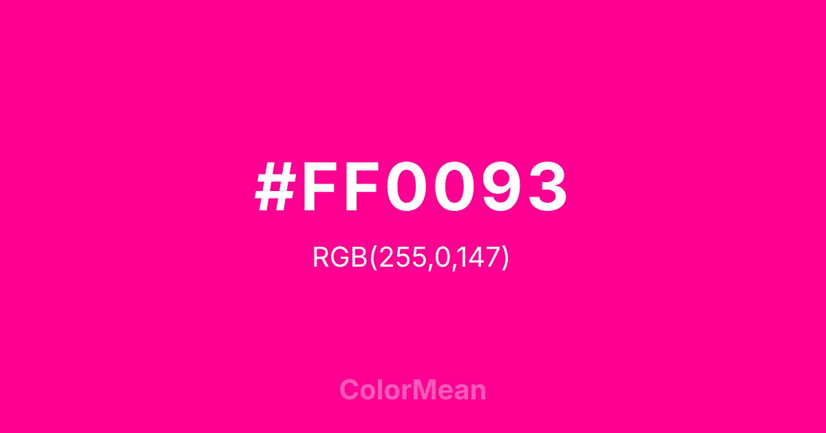 #FF0093 color swatch