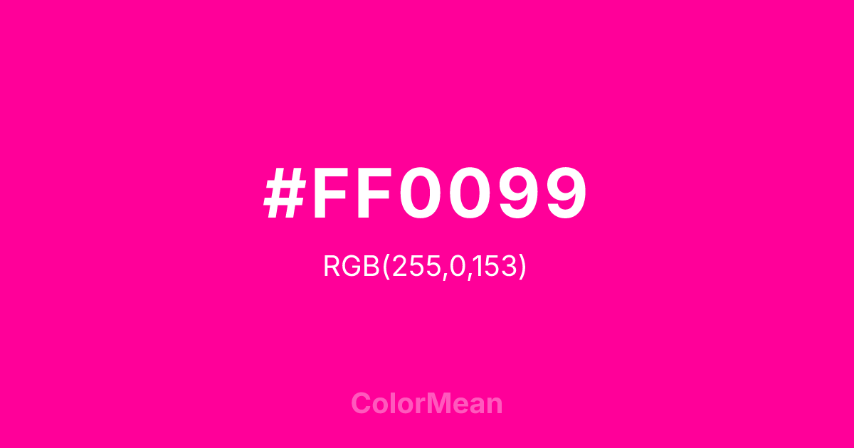 #FF0099 color swatch