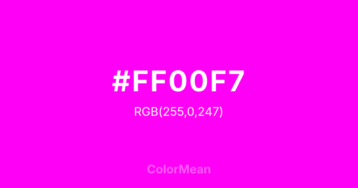 #FF00F7 color swatch