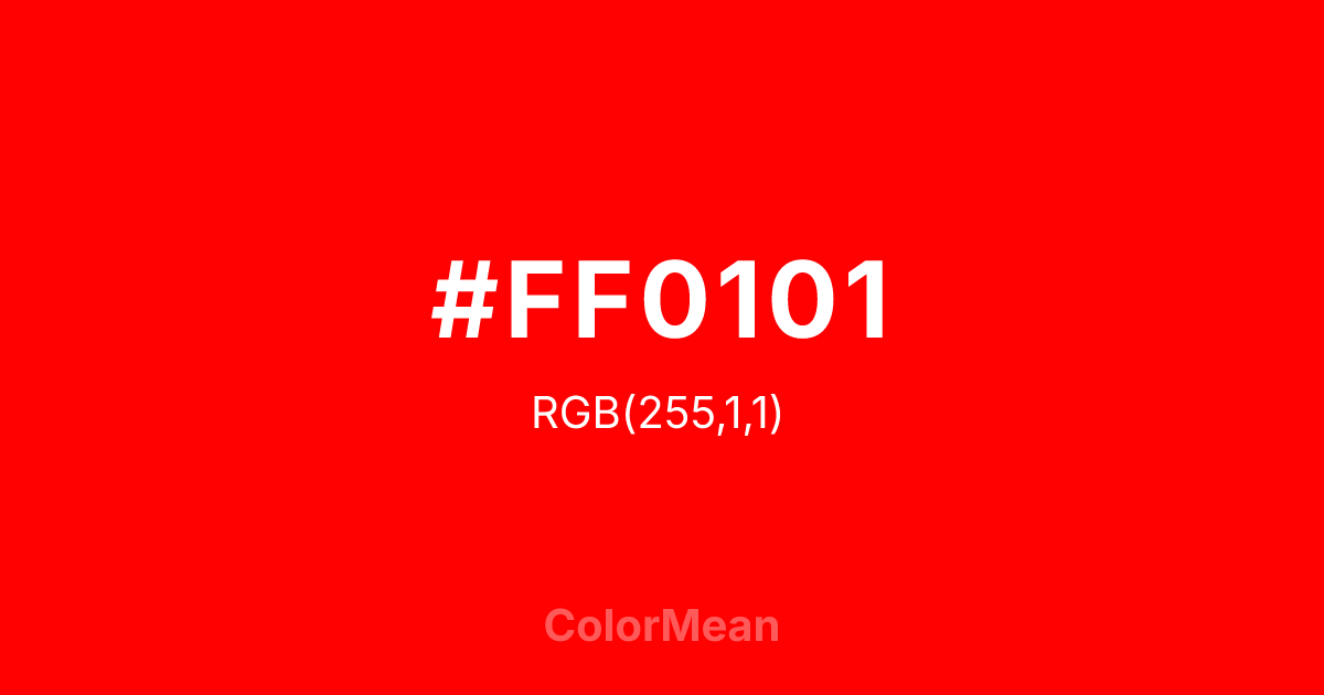#FF0101 color swatch