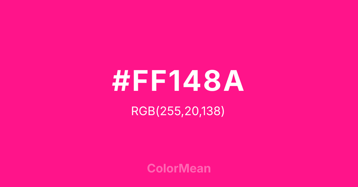 #FF148A color swatch