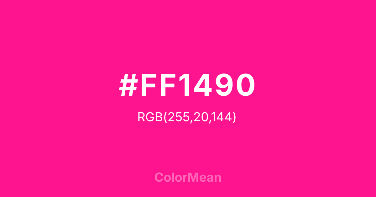 #FF1490 color swatch