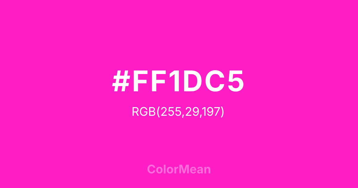 #FF1DC5 color swatch