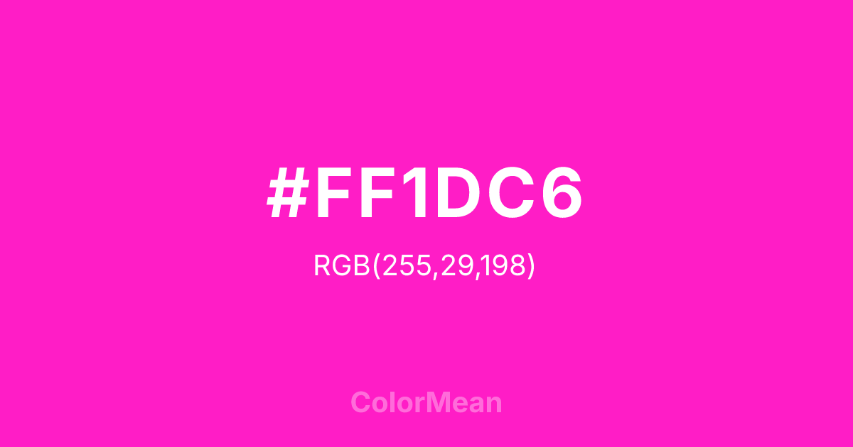 #FF1DC6 color swatch