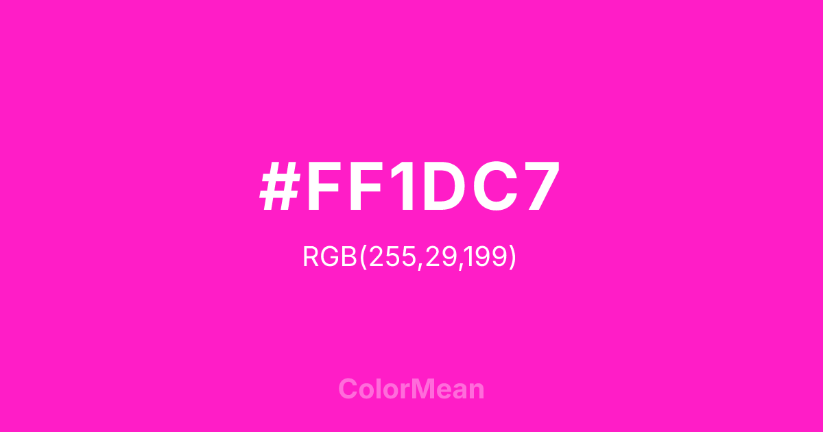 #FF1DC7 color swatch