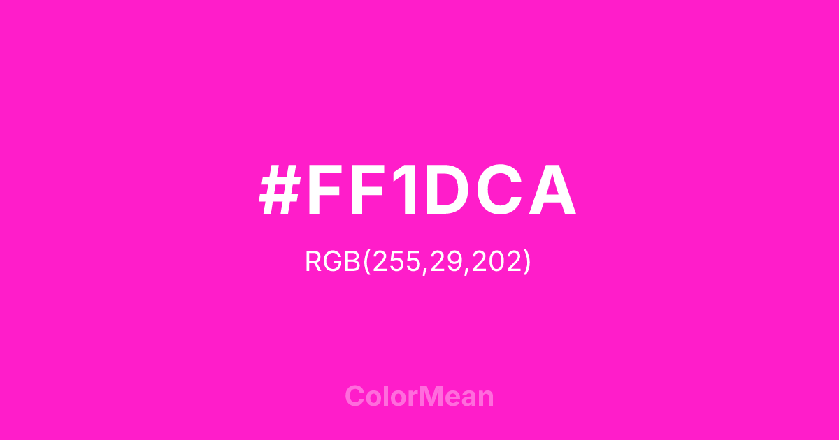 #FF1DCA color swatch