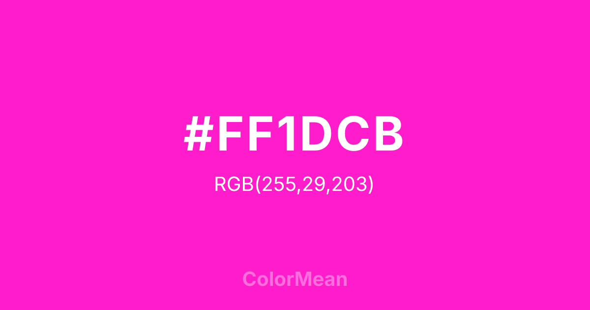 #FF1DCB color swatch