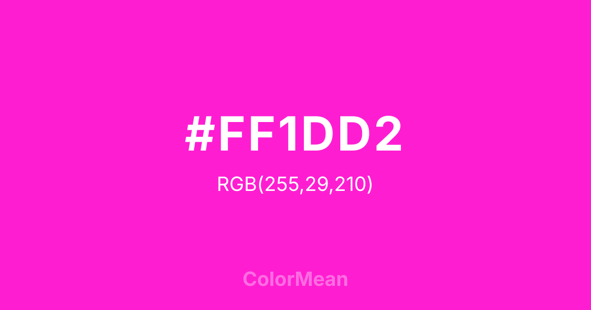 #FF1DD2 color swatch