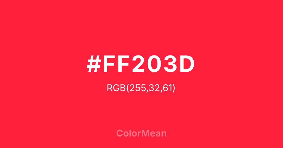 #FF203D color swatch