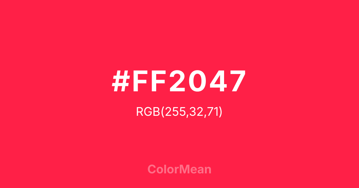 #FF2047 color swatch