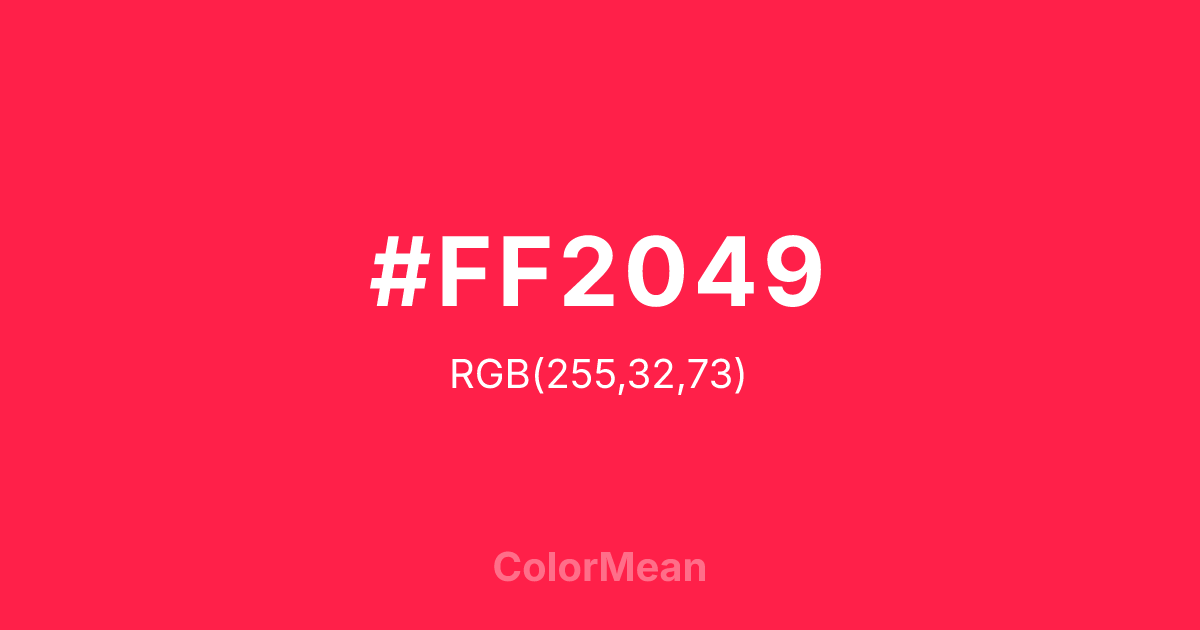 #FF2049 color swatch
