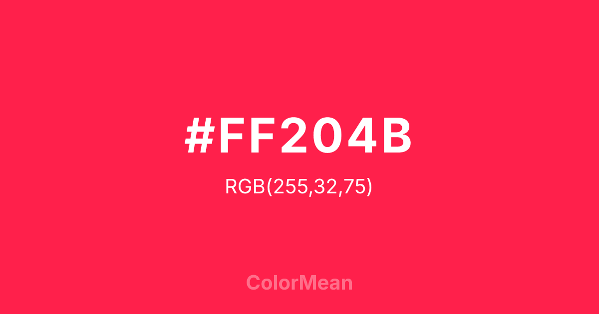 #FF204B color swatch