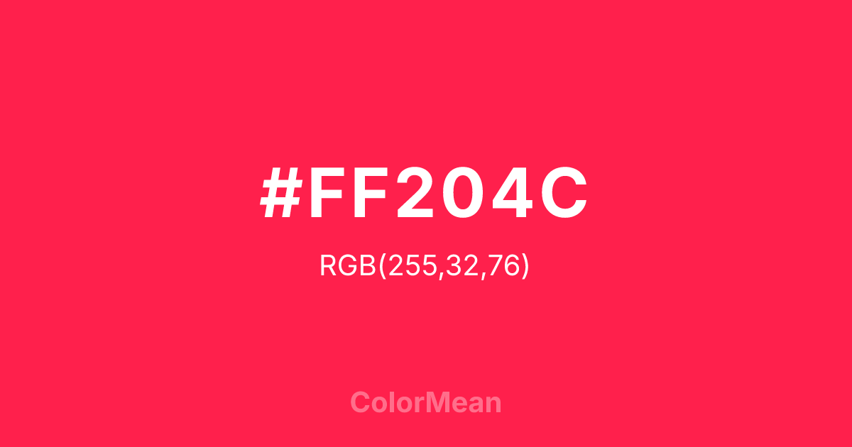 #FF204C color swatch