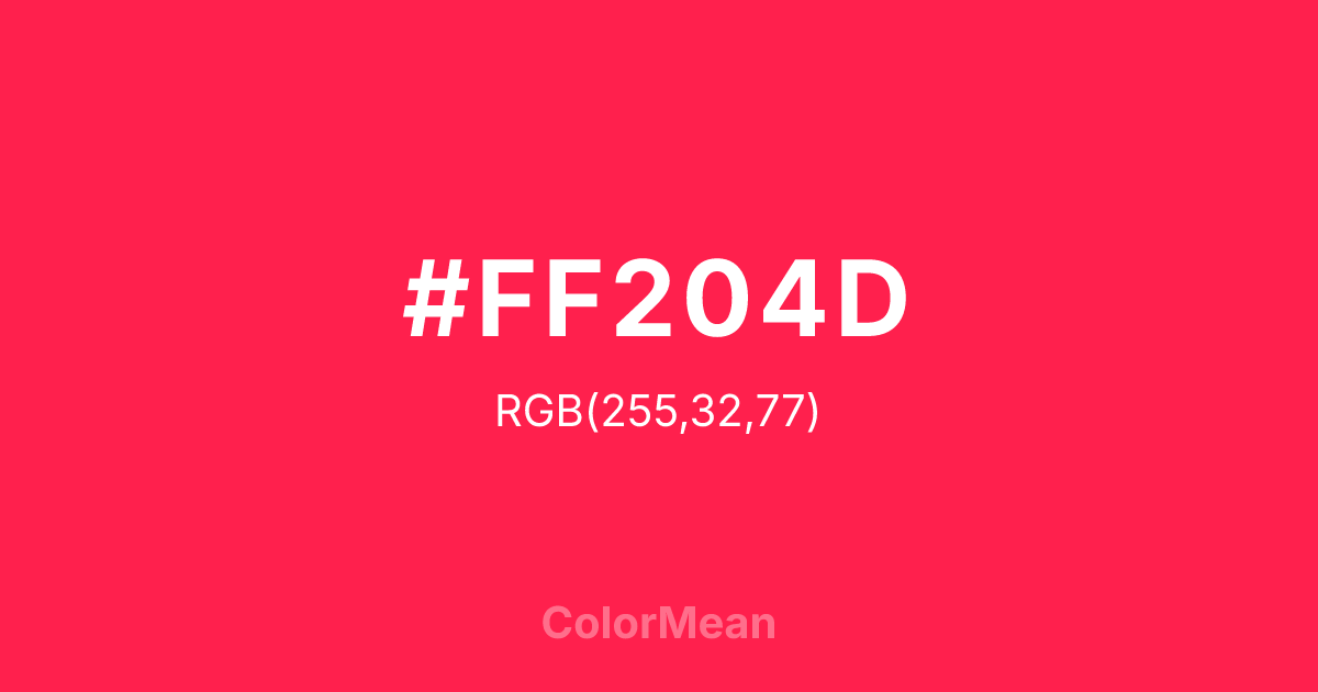 #FF204D color swatch
