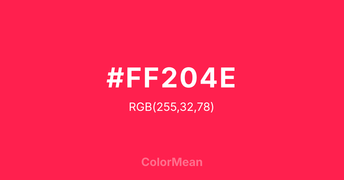 #FF204E color swatch