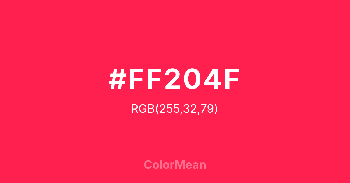 #FF204F color swatch