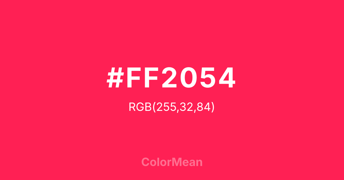 #FF2054 color swatch