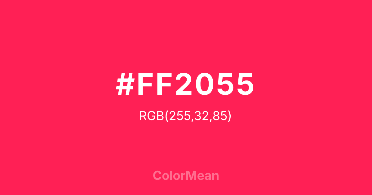 #FF2055 color swatch