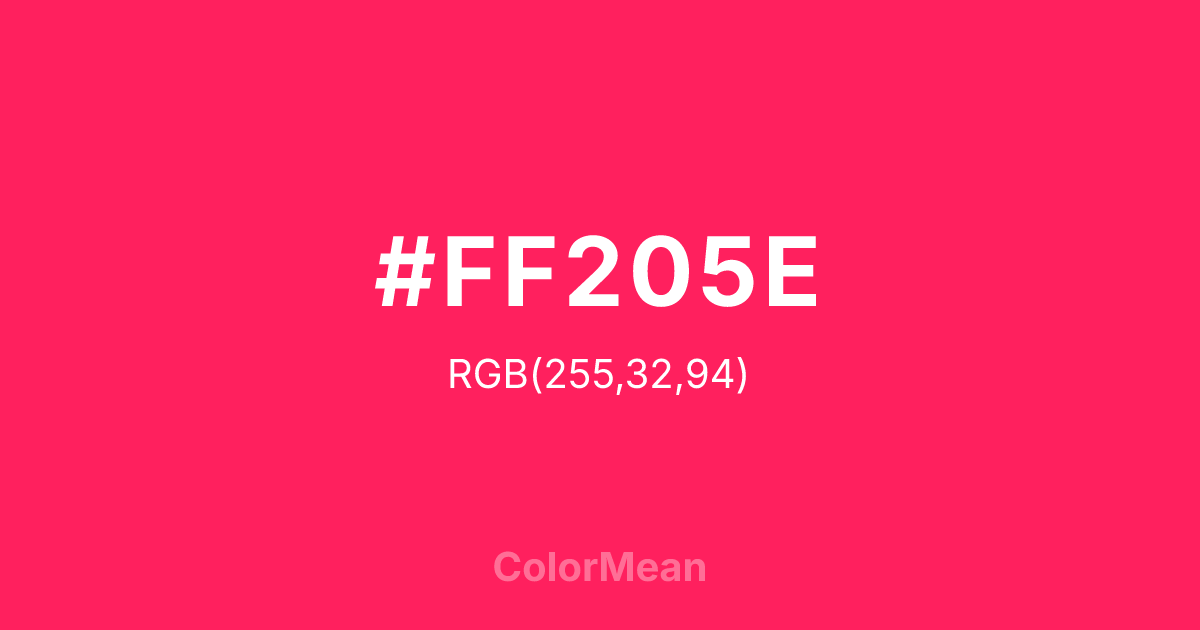 #FF205E color swatch