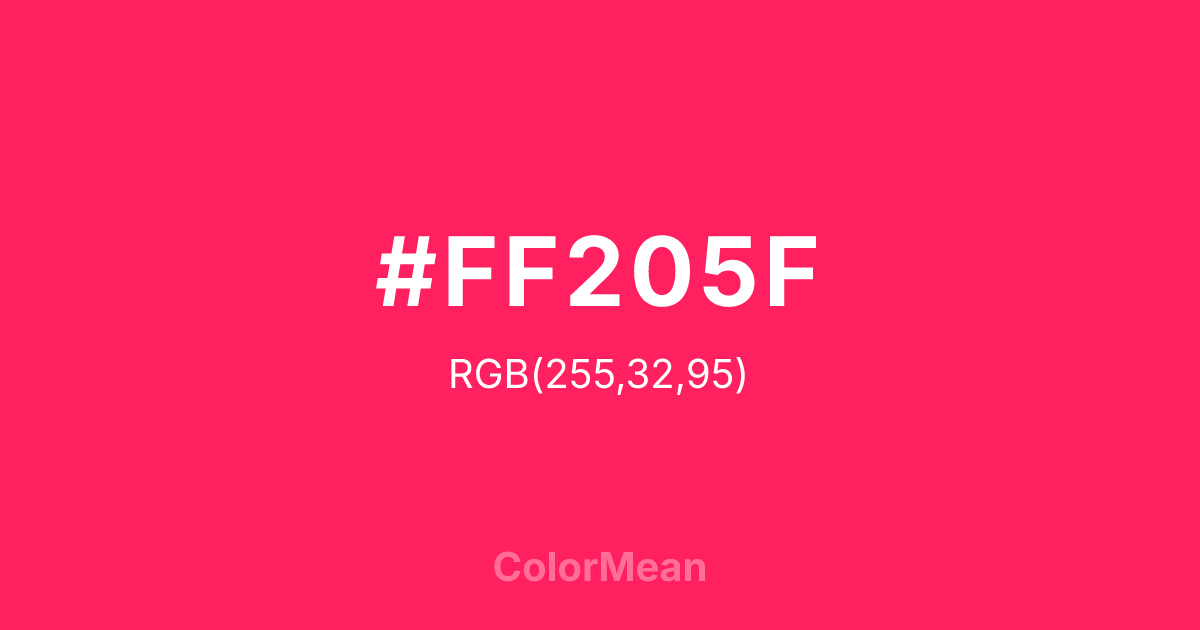 #FF205F color swatch