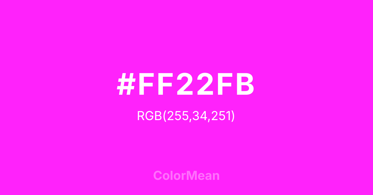 #FF22FB color swatch