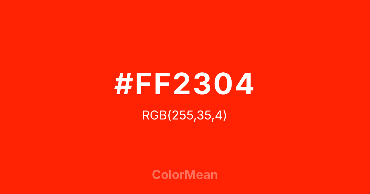 #FF2304 color swatch