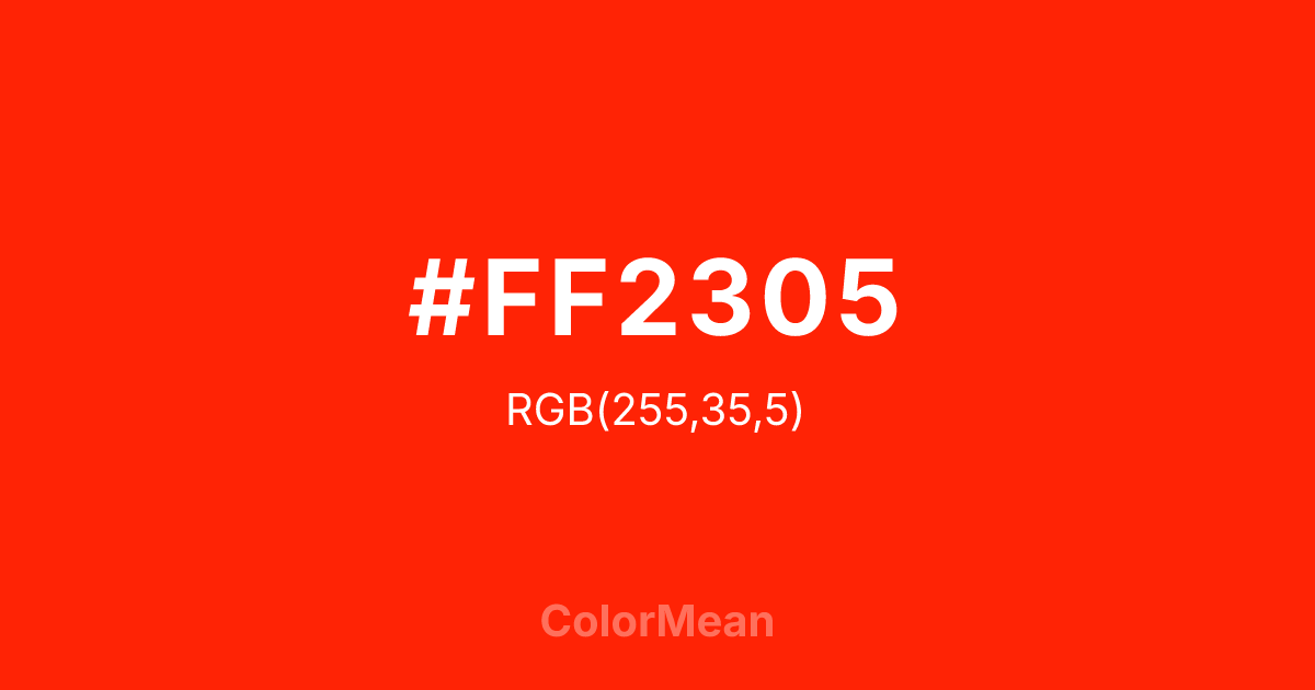 #FF2305 color swatch