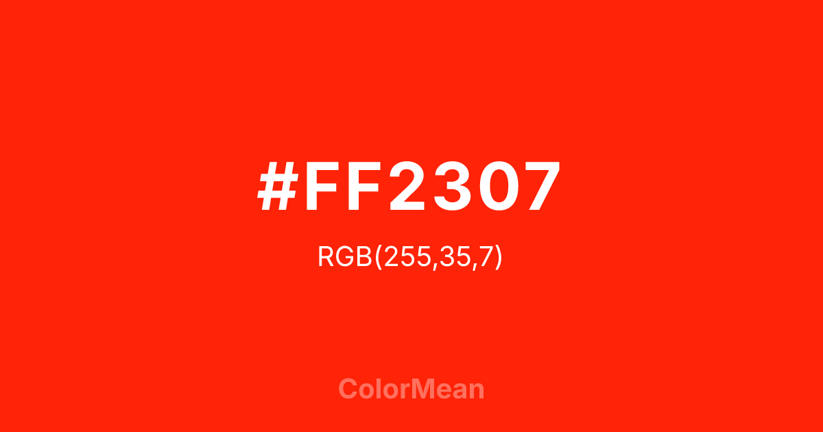 #FF2307 color swatch