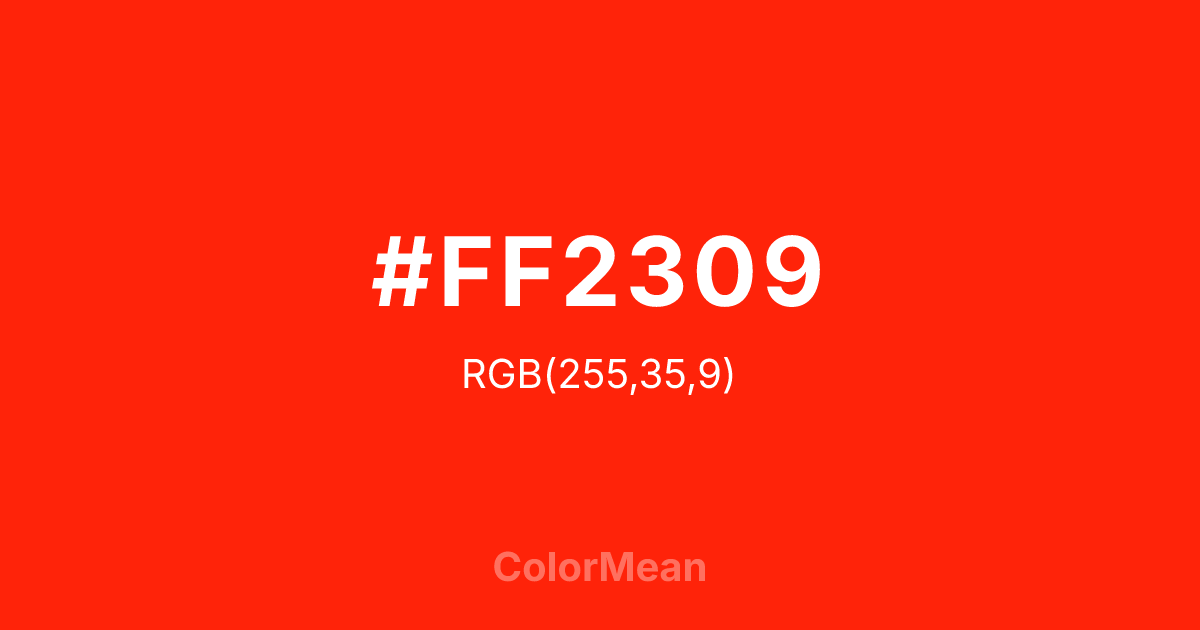 #FF2309 color swatch