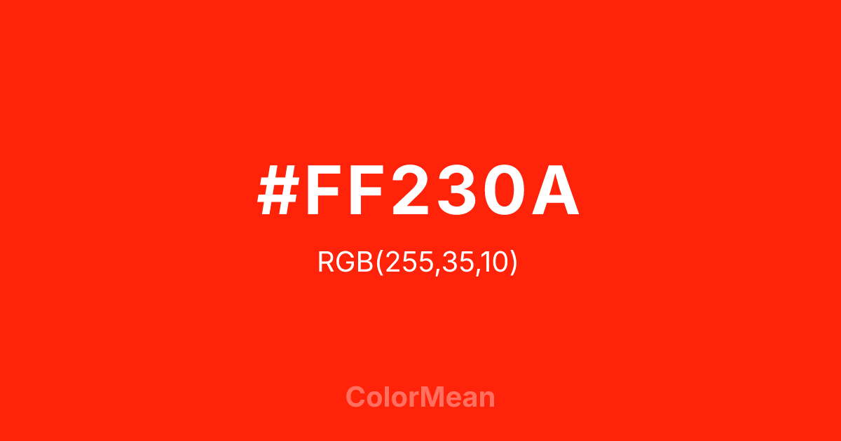 #FF230A color swatch