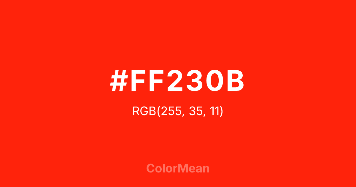 #FF230B color swatch