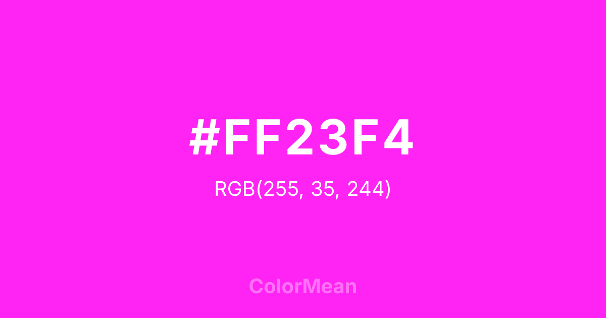 #FF23F4 color swatch
