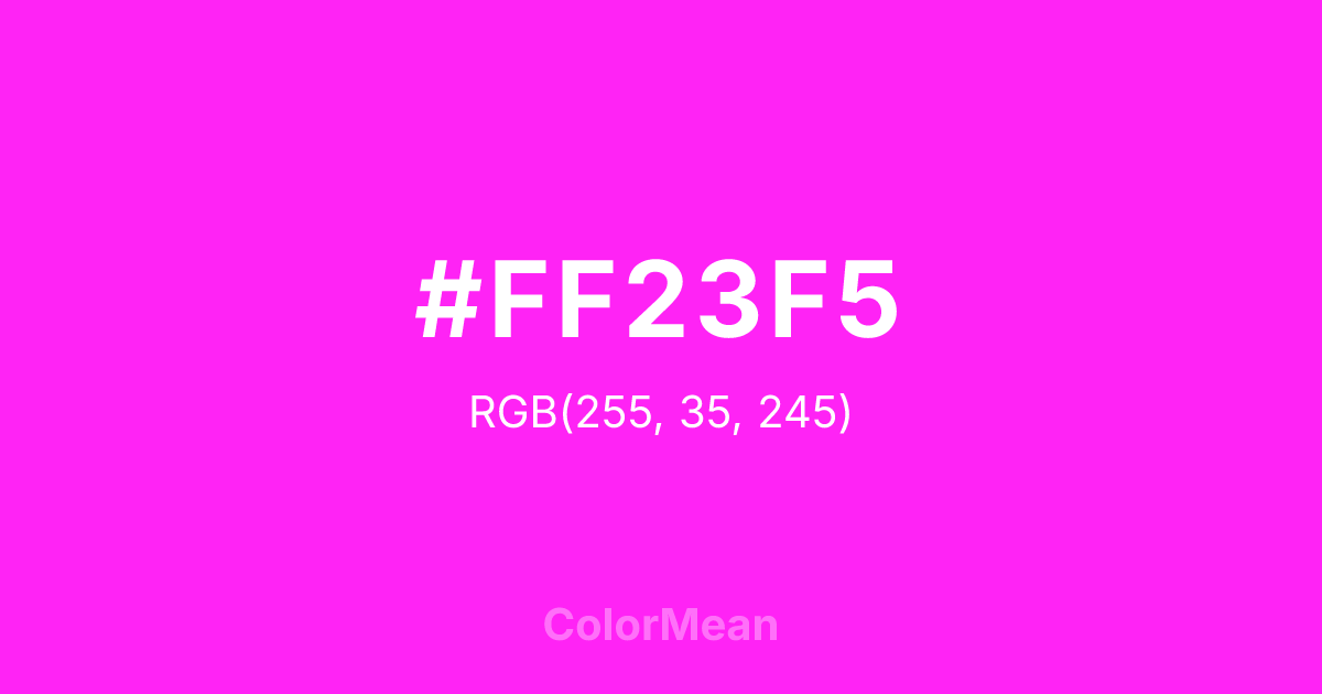 #FF23F5 color swatch