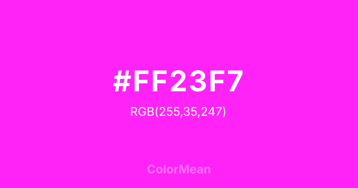 #FF23F7 color swatch