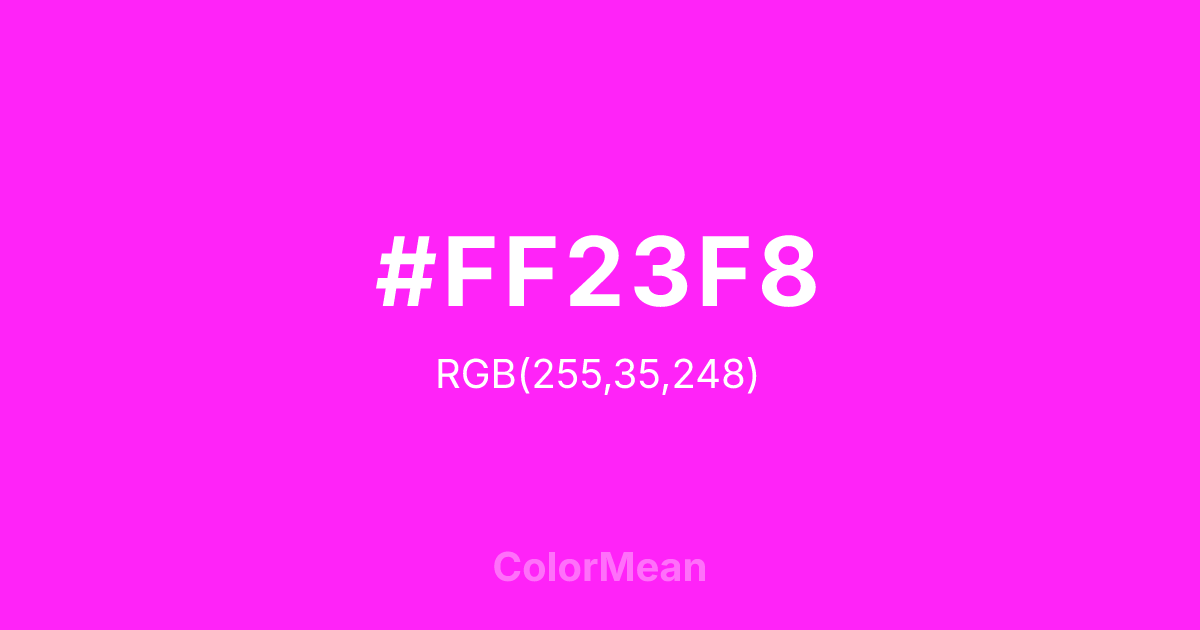 #FF23F8 color swatch