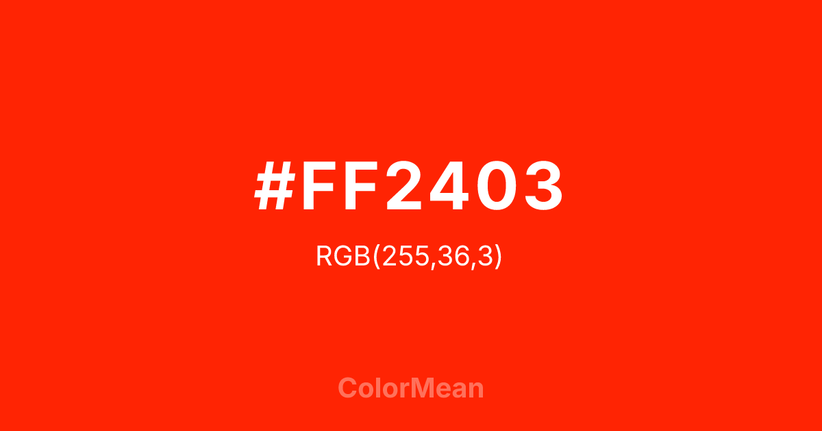 #FF2403 color swatch