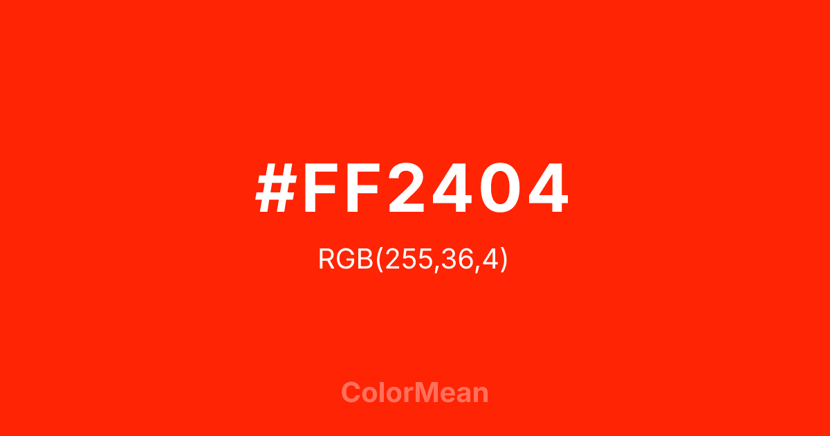 #FF2404 color swatch