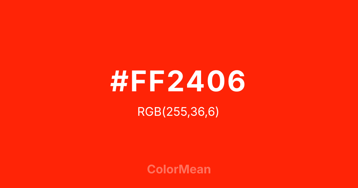 #FF2406 color swatch