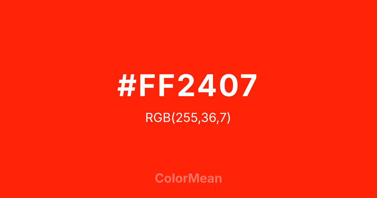 #FF2407 color swatch