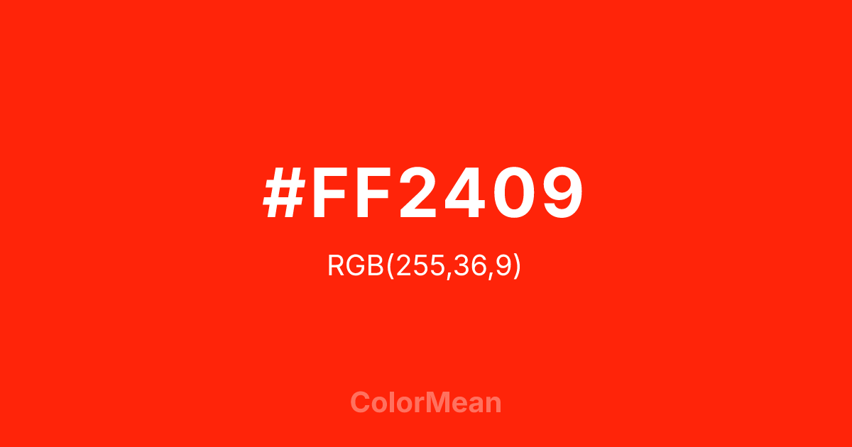 #FF2409 color swatch