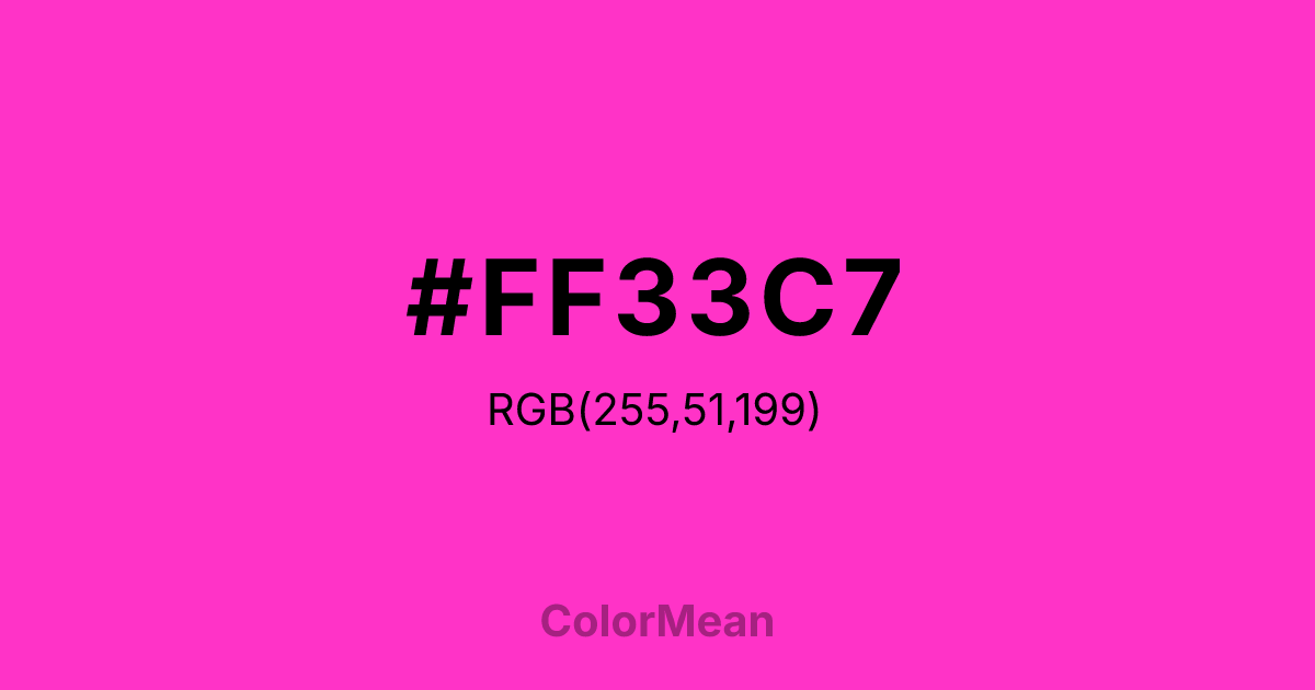 #FF33C7 color swatch