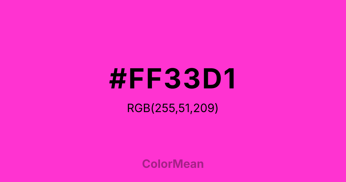 #FF33D1 color swatch